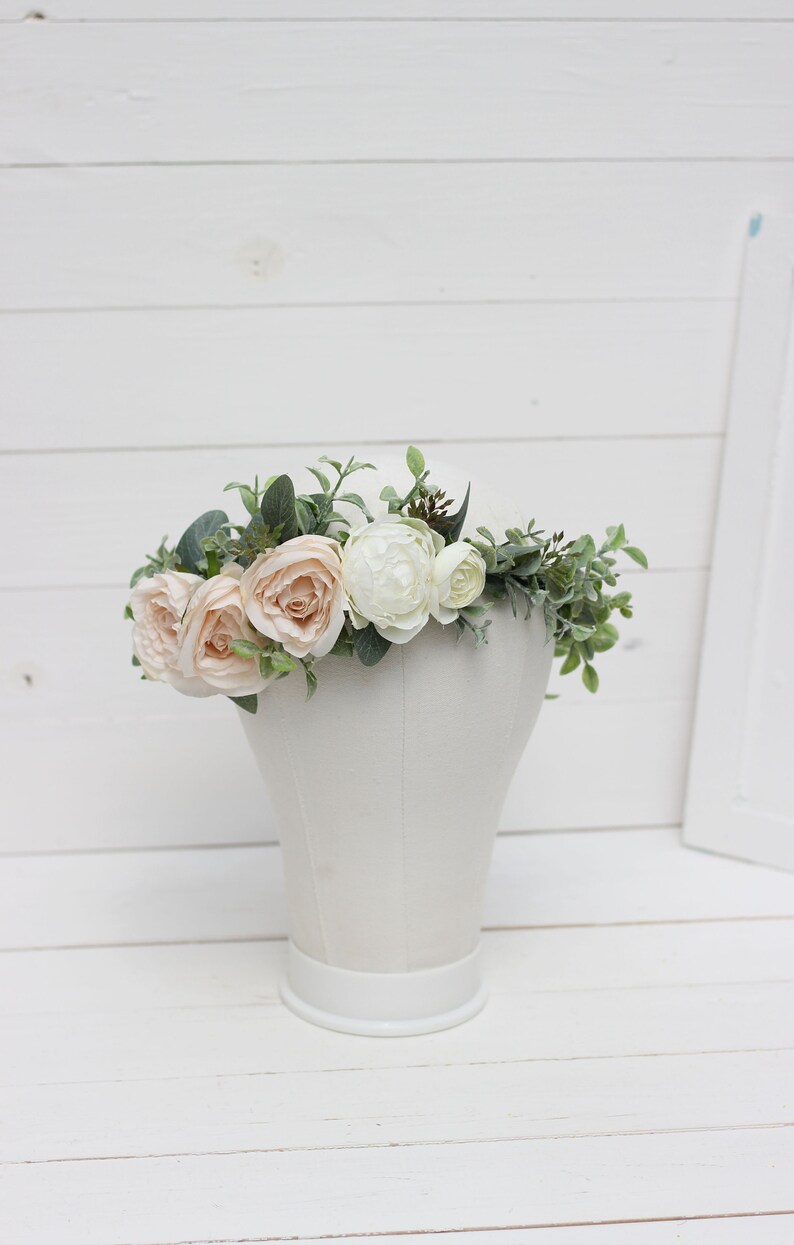 Baby crown Mommy and my Beige white eucalyptus flower ...