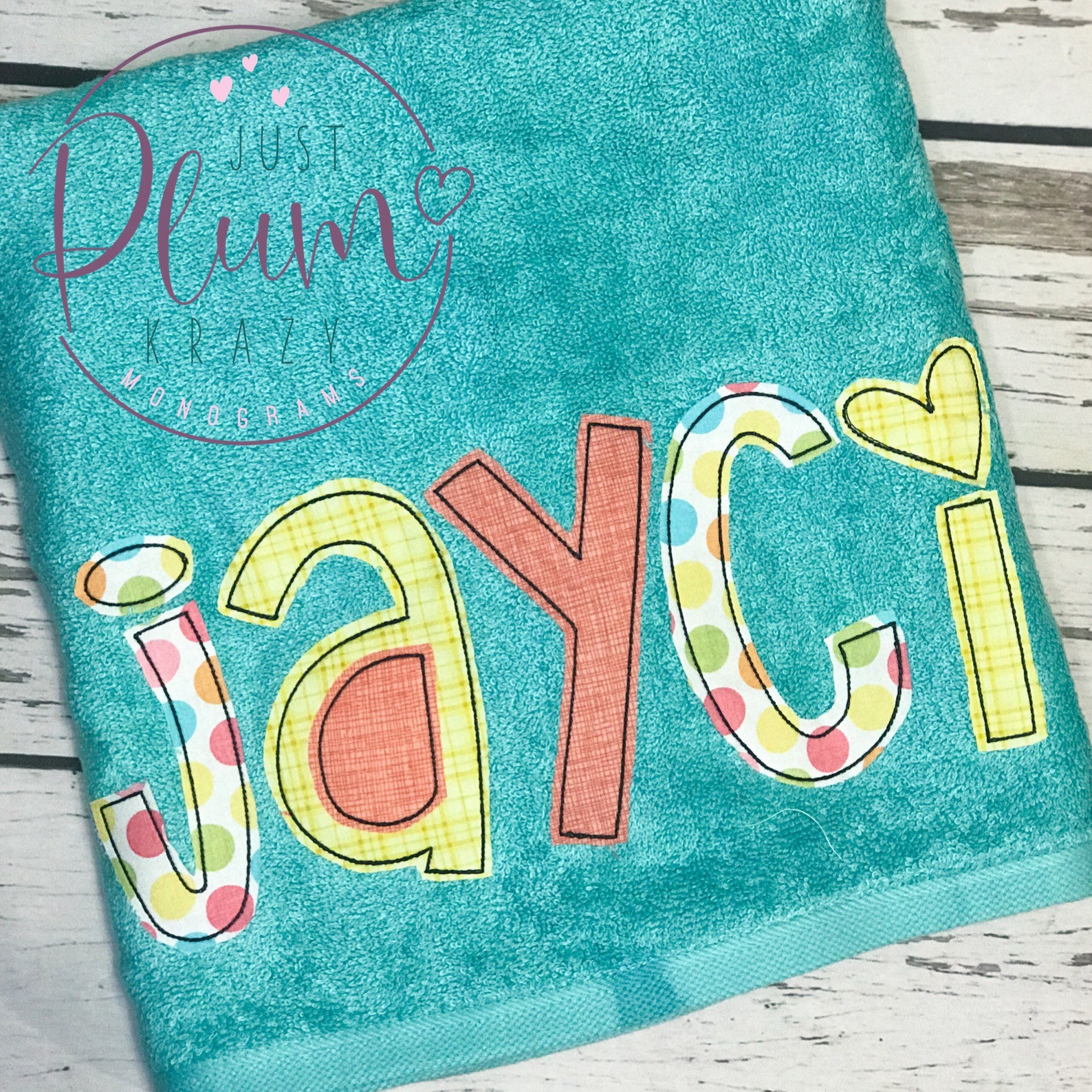 Personalized bath towelcute monogrammed towelsummer Etsy