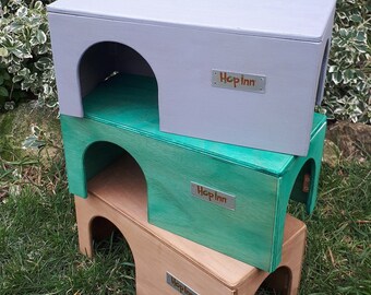 Guinea Pig House Hideaway Shelter - Quality Built - ARRIVES Readymade - All Weather - Will not tip over - Safe for Our Friends - Hop Inn