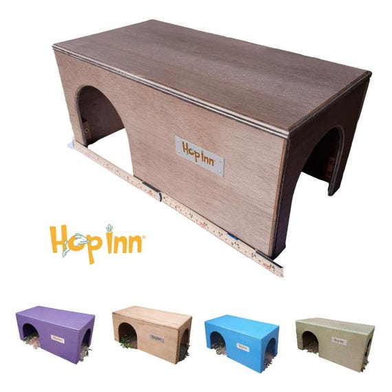 Guinea Pig House Hideout | Wooden, Double Entrance, Wipe Clean, Pet Friendly Paints and Stains, Mould Resistant (Readymade)