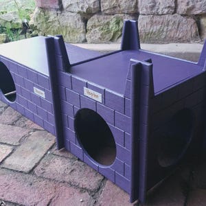 Hop Inn Wooden Rabbit Castle and Hideaway | Large Indoor Outdoor Bunny Shelter READYMADE