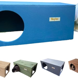 Hop Inn Large Rabbit Hideaway House Hide Shelter Assembled for Cats too Designed to Last All Weather Pet Friendly Paints and Stains image 4