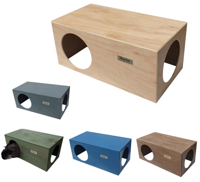 Hop Inn Large Rabbit Hideaway House Hide Shelter Assembled for Cats too Designed to Last All Weather Pet Friendly Paints and Stains image 3