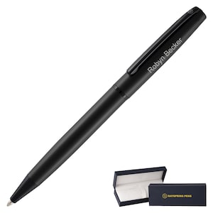 Dayspring Pens - Engraved / Personalized Richmond Matte Black Ballpoint. Custom Men Gift Pen. Free Shipping in the USA. Fast Engraving.