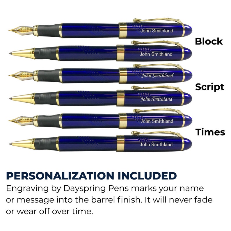 Dayspring Pens Personalized Arizona Fountain and Rollerball Etsy