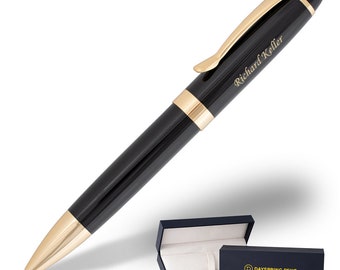 Dayspring Pens - Personalized Alexandria Ballpoint Gift Pen - Black. Custom Engraved Fast