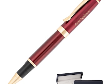 Dayspring Pens - Personalized Alexandria Rollerball Gift Pen - Red. Custom Engraved Fast