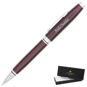 Dayspring Pens - Engraved / Personalized Cross Coventry Ballpoint Pen Red Lacquer. Popular Graduation Gift Pen. Free Shipping in the USA.