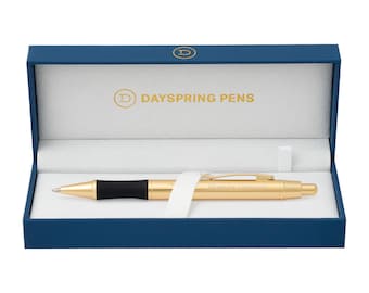 Personalized Monroe Gold Ballpoint Pen - Engraved Luxury Gift for Him & Her, Custom Executive Pen