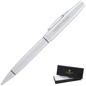 Dayspring Pens - Engraved / Personalized Cross Coventry Ballpoint Pen Lustrous Chrome. Popular Gift Pen for Men. Free Shipping in the USA.