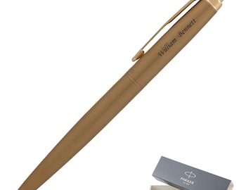 Dayspring Pens - Custom Engraved Parker Jotter XL Ballpoint Pen - Monochrome Gold. Free USA Shipping.