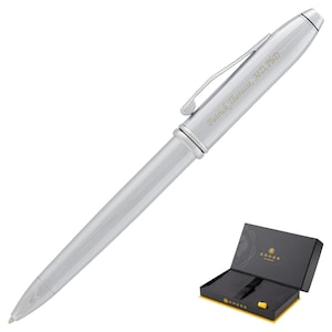 Dayspring Pens - Engraved / Personalized Cross Townsend Lustrous Chrome Ballpoint Pen. Perfect for Architects Gift. Free Shipping in the USA