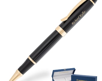 Dayspring Pens - Personalized Alexandria Rollerball Gift Pen - Black. Custom Engraved Fast