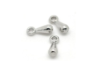 Set of 100 color 7 mm x 3 mm metal drops