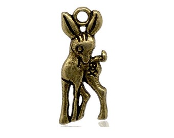 40 charms fawns bronze 19 mm x 8 mm