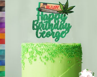 Cake Topper Adult Cannabis Marijuana Weed Rizla Rasta Cake Topper Adult Cannabis Marijuana Weed Rizla Rasta