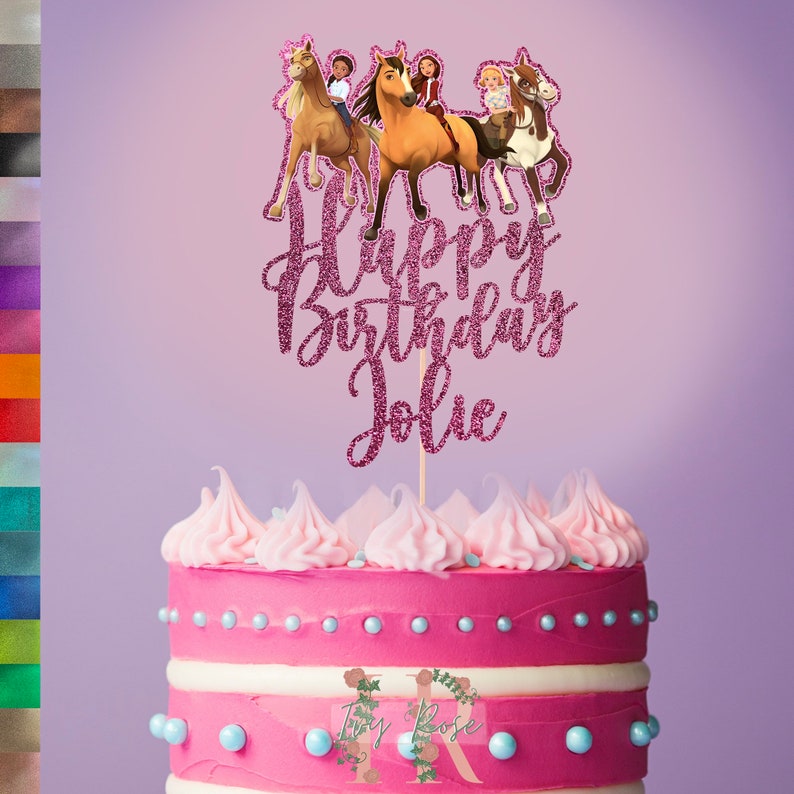 Custom Personalised Spirit Riding Free Themed Birthday Cake | Etsy