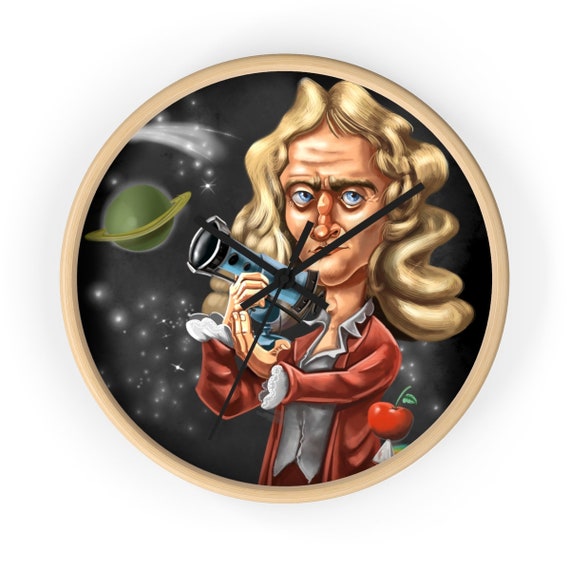 Isaac Newton Wall Clock Etsy
