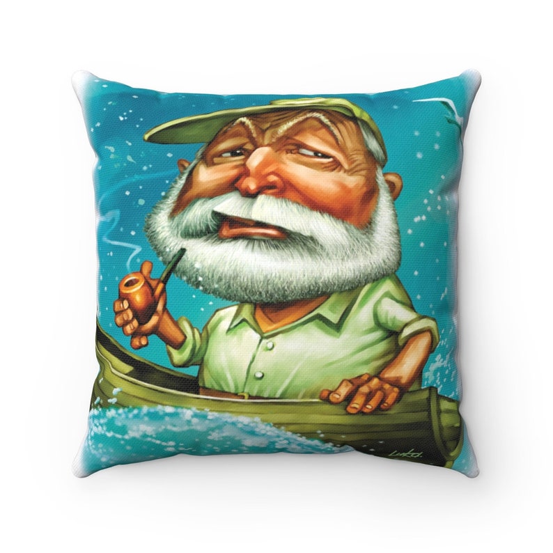 Funny Throw Pillows Ernest Hemingway Unique Square Pillow Cute Accent Pillows