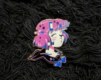 Glitch Emaille Pin