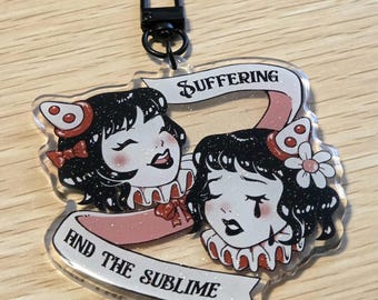 Dark Clown Acrylic Glitter Charm