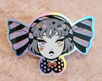 Stripe Candy Wrapper Holo Sticker