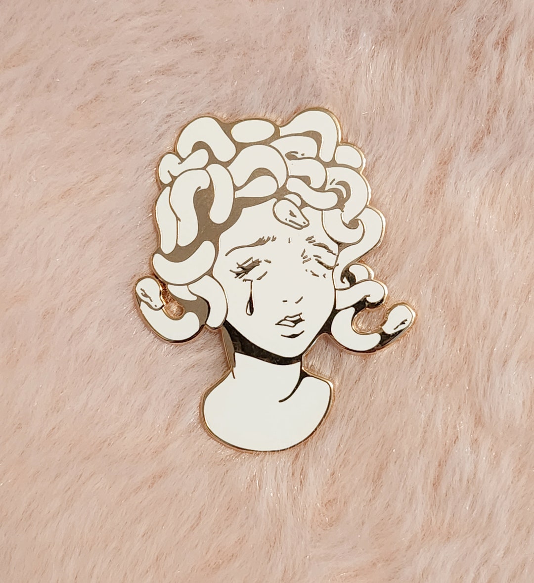 Crying Medusa Enamel Pin - Etsy