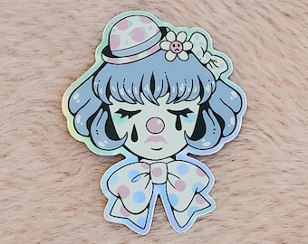 Polka Dot Holo Clown Sticker