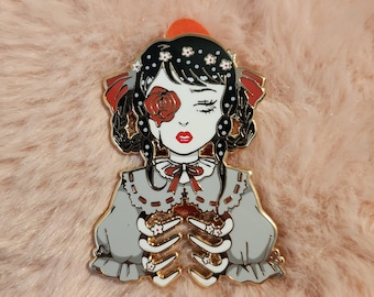 The Cage of Femininity Enamel Pins