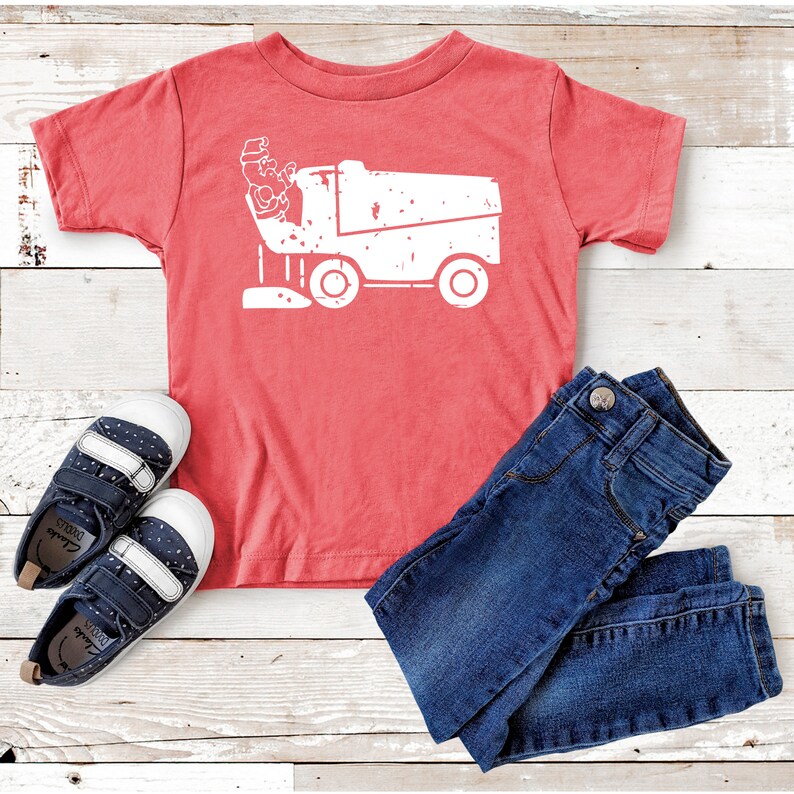 Santa Zamboni Holiday Shirt for Kids Hockey Boys Girls Etsy