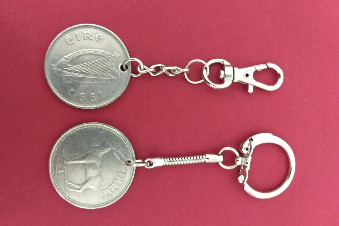 Coin Keychain Etsy