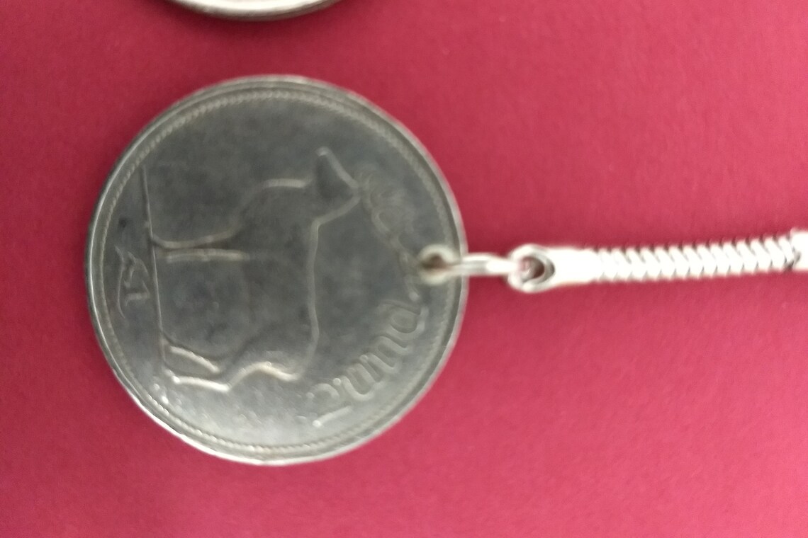 Coin Keychain Etsy
