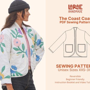 Quilted Jacket Pattern, PATTERNLESS Quilt Coat Tutorial Quilted Jacket Pattern, PATTERNLESS Quilt Coat Tutorial