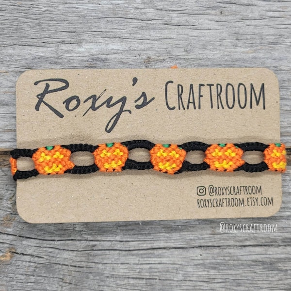 Handmade Pumpkin Chain Halloween Friendship Bracelet