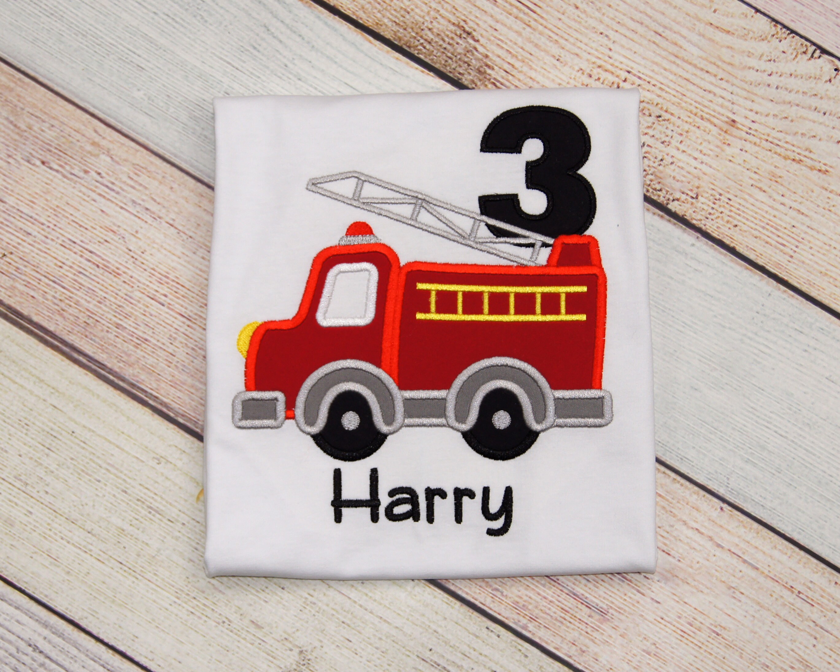 Fire Truck Birthday Shirt Fire Truck Birthday Party | Etsy