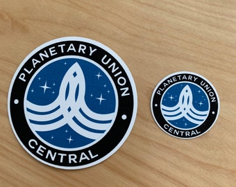 The Orville /'Planetary Union/' Genuine Leather Key Ring /& Free Sticker