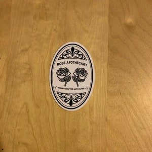 Apothecary - Oval Label - 3&quot;x 2&quot; - vinyl sticker or magnet