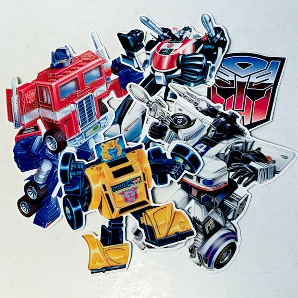 Transformers (Diaclone) Robot Stickers or Magnets - Mecha- Set of 5