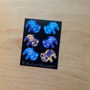 Mystery Science Theater 3000 - Miniaturas de nanitos - Hoja de 6 pegatinas