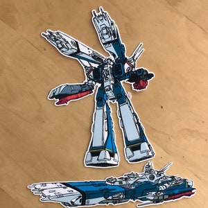Macross (Robotech) Stickers or Magnets - SDF-1- Set of 2