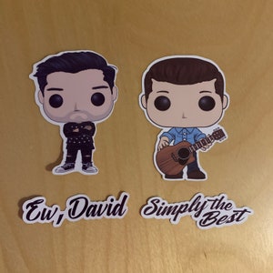 Ew, David! - Set of 4 David Rose and Patrick Brewer Stickers or Magnets