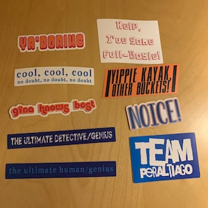 Brooklyn 99 Vinyl Aufkleber oder Magnete - Set von 9