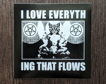 Pegatina de gato pentagrama ETF