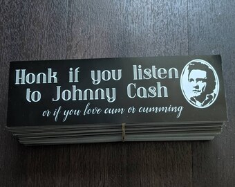 Pegatina para parachoques de Johnny Cash Cum