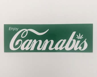 Pegatina Disfruta del Cannabis
