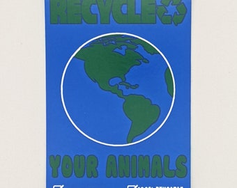 Pegatina "Recicla tus animales"