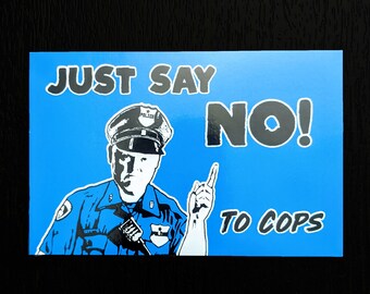 Pegatina "Di no a la policía"