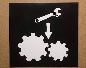 Pegatina de anarquía (negra)