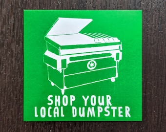 Pegatina de buceo en contenedores de basura