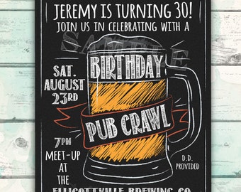 Pub Invitation Etsy
